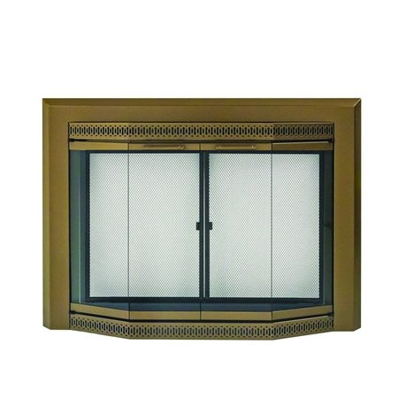 FIREPLACE GLASS DOORS Gavin Small Heritage Brass GV-7000HE